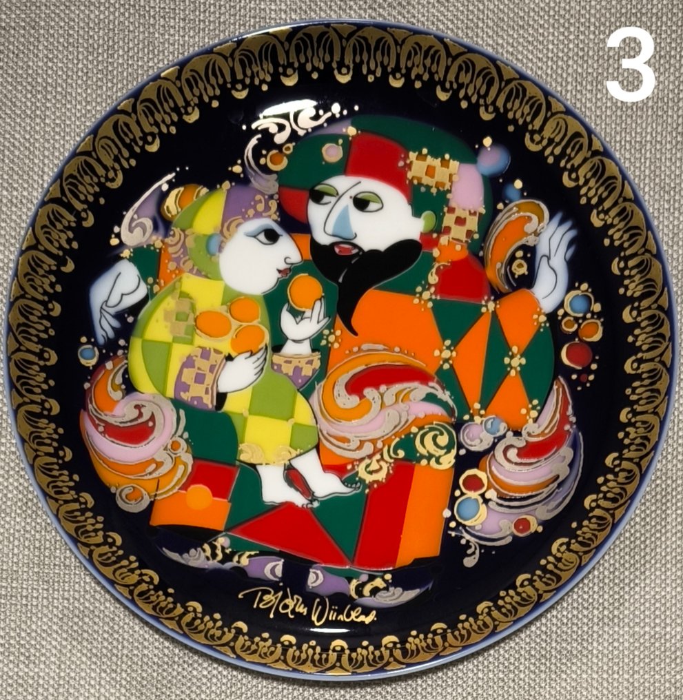 Rosenthal - Διακοσμητικό πιάτο τοίχου (12) - Πορσελάνη - Ολοκληρωμένο σετ 12 συλλεκτικών πιάτων Rosenthal – «Αλαντίν και το μαγικό λυχνάρι» #4.3