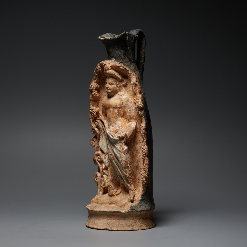 Αρχαία Ελληνική Κεραμικό ‘Plastic’ λευκόθυρος. 5ος-4ος αιώνας π.Χ. Ύψος 17,2 εκ. Τεστ TL. #3.2