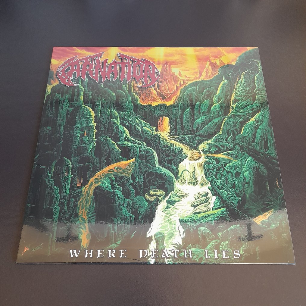 Carnation / Warp Chamber - 2 x very limited LPs - Where Death Lies (Red transparent vinyl)  / Implements Of Excruciation - LP Albums (multiple items) - 1st Pressing, Coloured vinyl, Missprint - 2020 #1.0