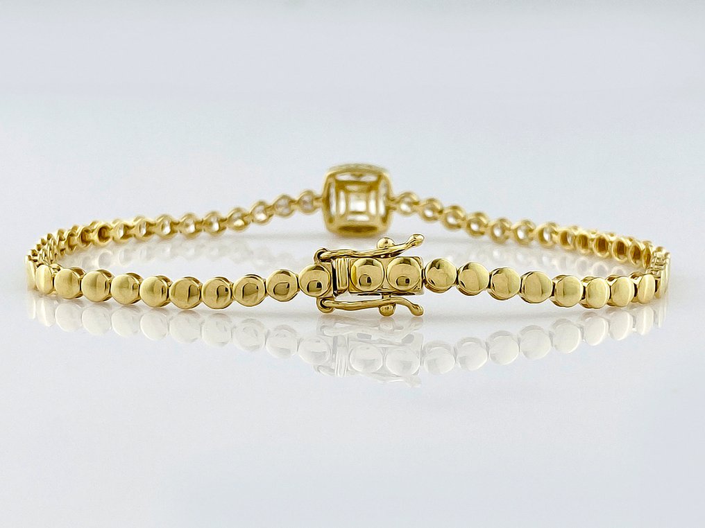 Bracelet - 14 carats Or jaune -  2.93ct. tw. Diamant (Cultivé en laboratoire) - Diamant #2.1