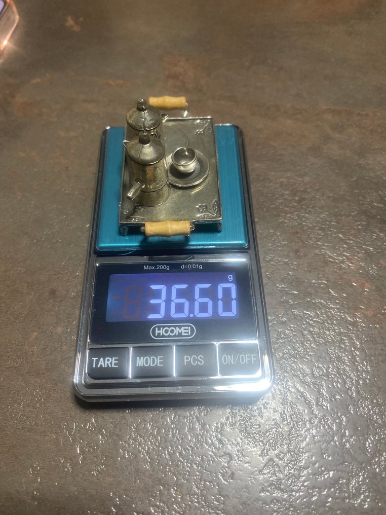 Φιγούρα μινιατούρα - Vassoio colazione  (4) - .800 silver #4.3