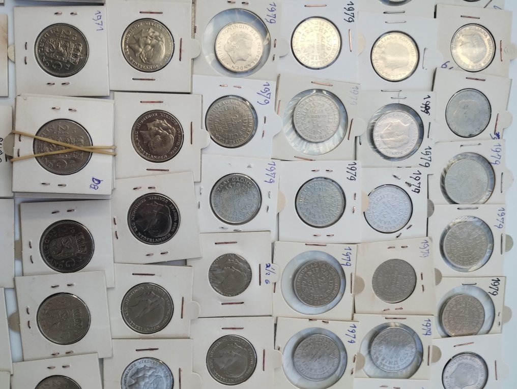 Ολλανδία. 1, 2 1/2 en 5 Gulden Lot van 1,339 kg (χωρίς τιμή ασφαλείας) #3.2