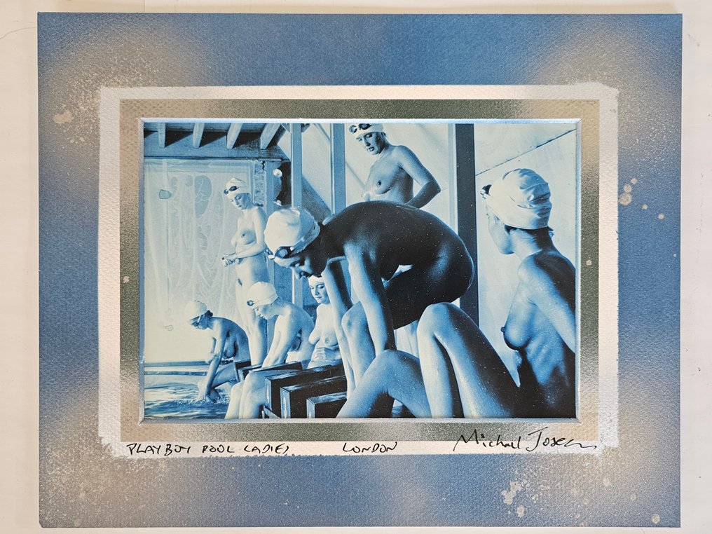 Michael Joseph (1941-) - Playboy Pool Ladies little blue out-take from False Start Photo Finish session #1.0