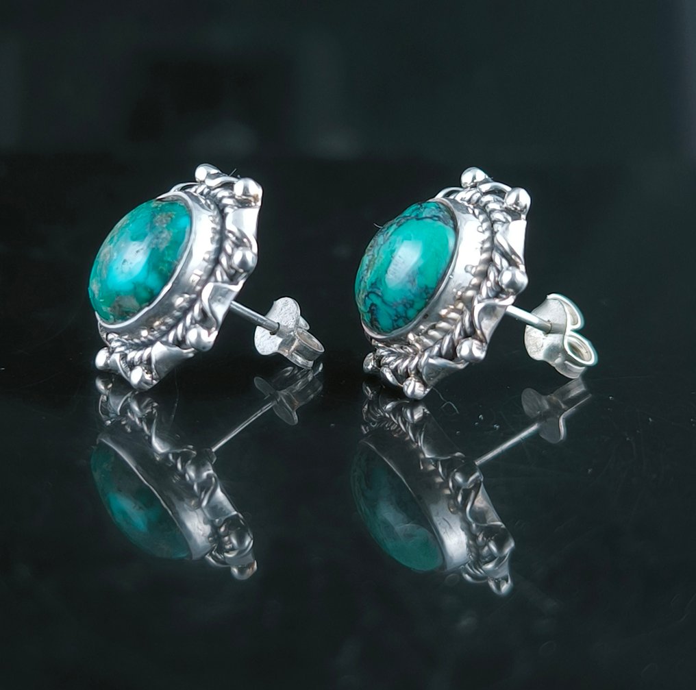 Türkis - Silber - Ohrringe - Ohrring aus Sterlingsilber #1.0