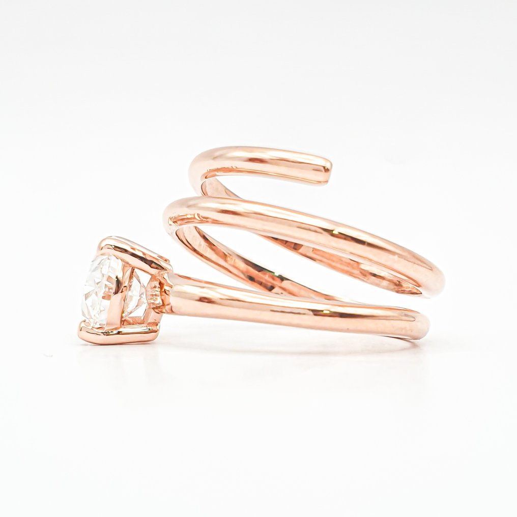 戒指 - 14K包金 玫瑰金 -  2.07ct. tw. 钻石 (实验室培育) - D VS1 IGI #4.3