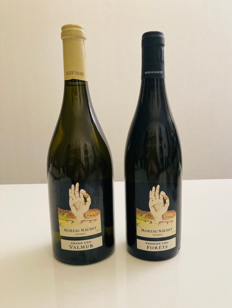 2020 Moreau-Naudet "Valmur" Grand Cru & 2019 1° Cru "Forest" - Chablis - 2 Flasker (0,75 l) #1.0