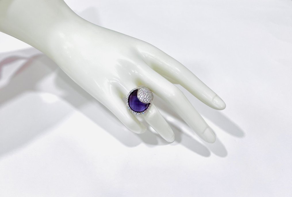 Ohne mindestpreis - Ring Silber - Ametrino #3.2