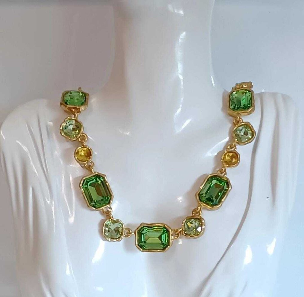 Oscar De La Renta - 鍍金, 水晶 - 頸鏈 #1.0