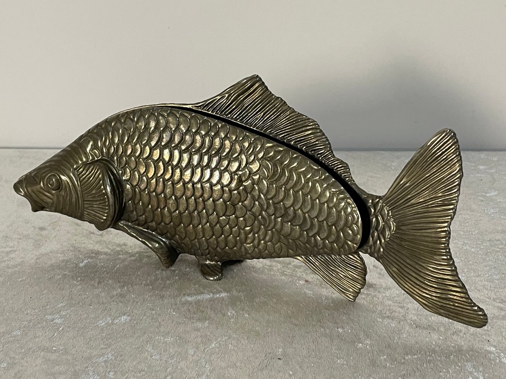 餐巾架  - 镀银 - 鱼形餐巾纸夹 #3.2