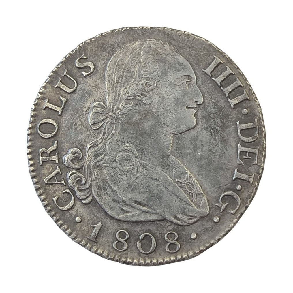 Spanyolország. 2 Reales Carlos IV 1808 Madrid #1.0