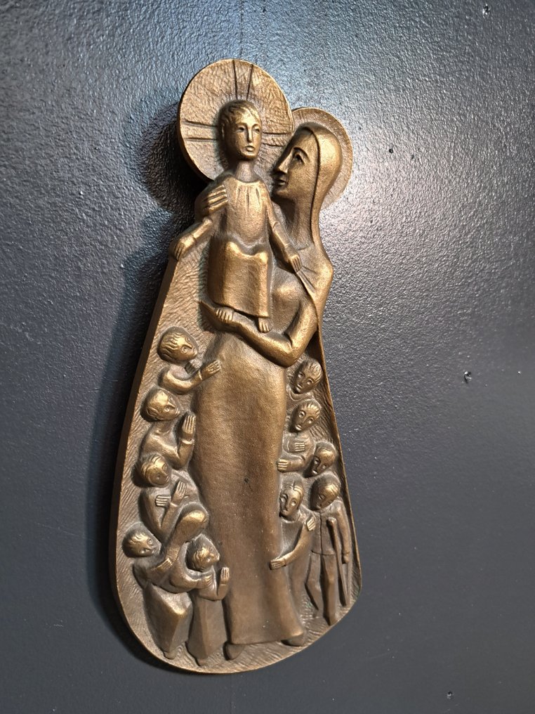 Πλακέτα - Μαντόνα της ευσπλαχνίας - 28 εκ. - Μπρούντζος #2.1