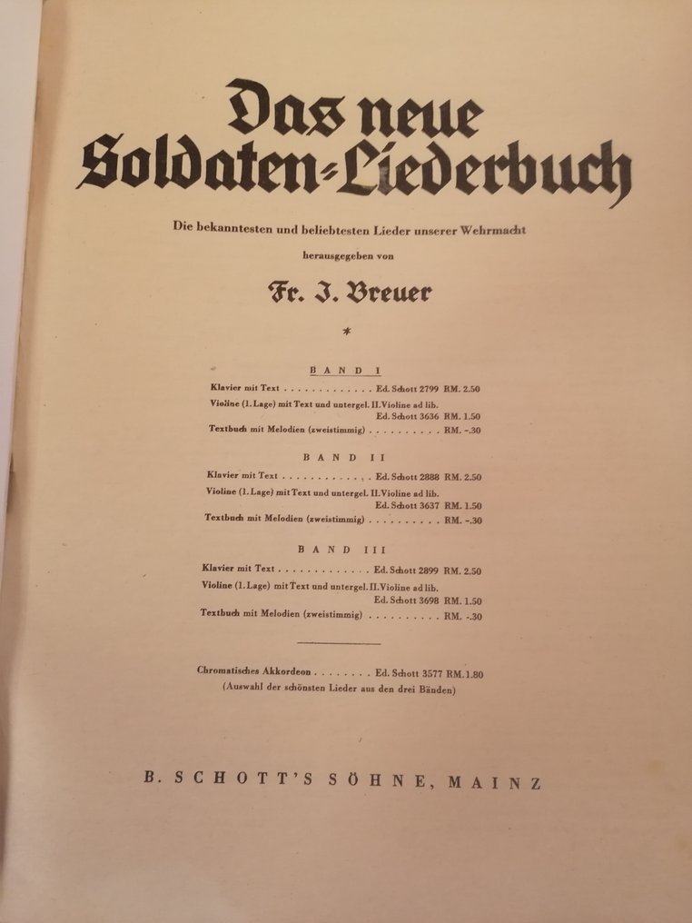 9 Liederbüchern des deutschen Militärs von 1921 bis 1941 #2.1