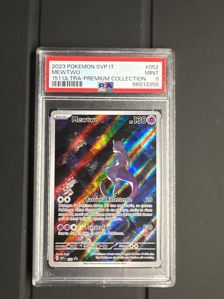 Pokémon - 1 Graded card - Mewtwo - PSA 9 - Scarlet & Violet - Scarlet & Violet 151 - Carta gradata + firma sulla custodia sigillata (slab) #1.0
