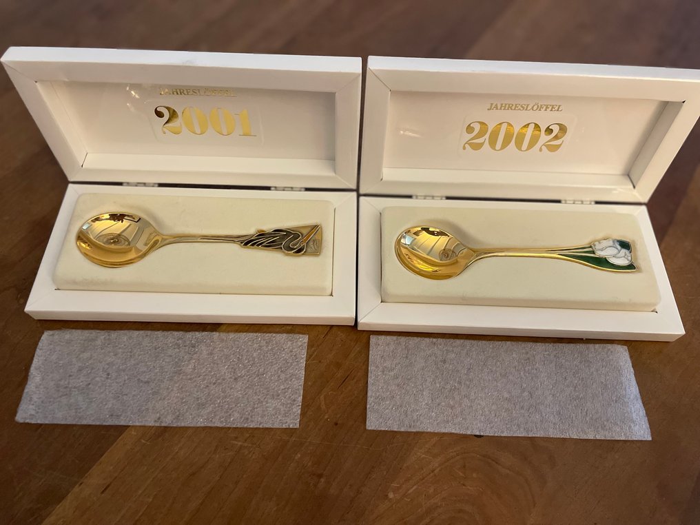 Robbe&Berking - Elk jaar ander ontwerp - Κουτάλι (2) - Jaarlepel - .925 silver - Jaarlepel ειδική έκδοση #1.0