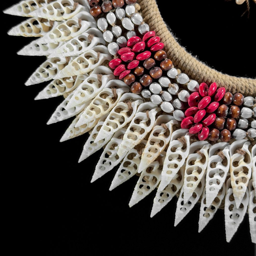 Διακοσμητικό στολίδι - NO RESERVE PRICE - SN4 - Decorative Shell Necklace on a custom stand - Παπούα Νέα Γουινέα #4.3