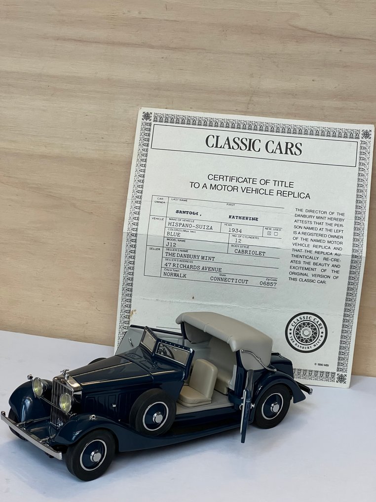 Danbury Mint 1:24 - Model convertible car - Hispano - Suiza type J12 Cabriolet 1934 #1.0