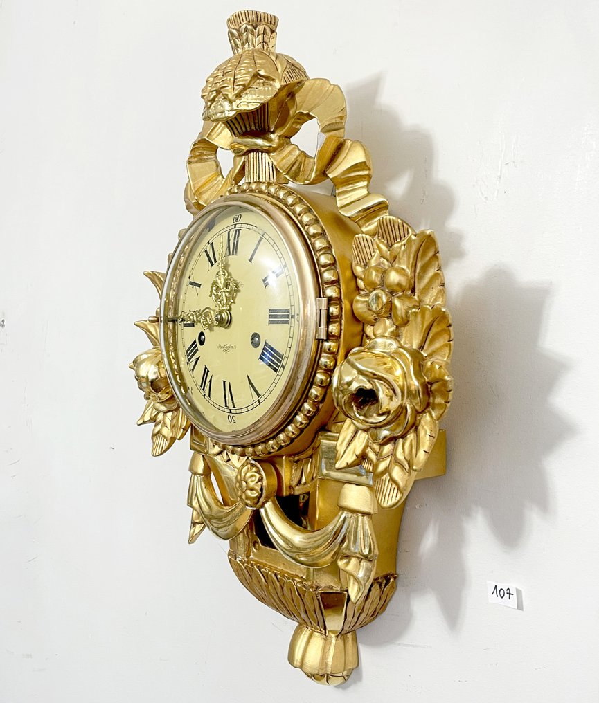 Cartel óra -   Fa, Sárgaréz - 1940-1950 #3.2