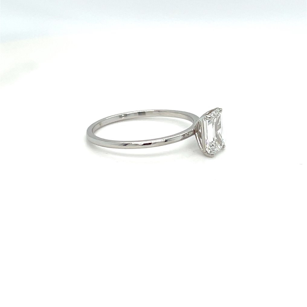 Zonder minimumprijs - Ring - 14 karaat Witgoud - 1.02ct. tw. Diamant (Lab-grown) #2.1