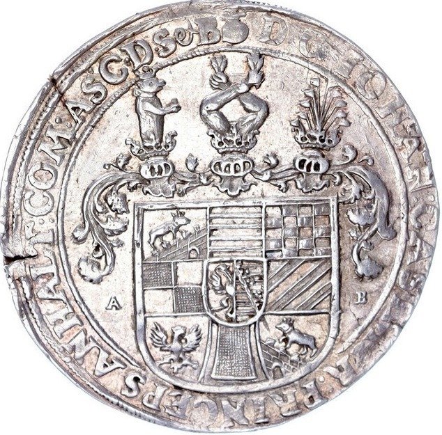 Tyskland, Anhalt-Dessau. Johann Casimir 1618-1660. Reichstaler 1660, Berlin Auf seinen Tod. #1.0