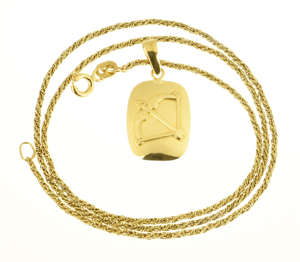 Κολιέ με μενταγιόν - 18 καράτια Κίτρινο χρυσό #1.0