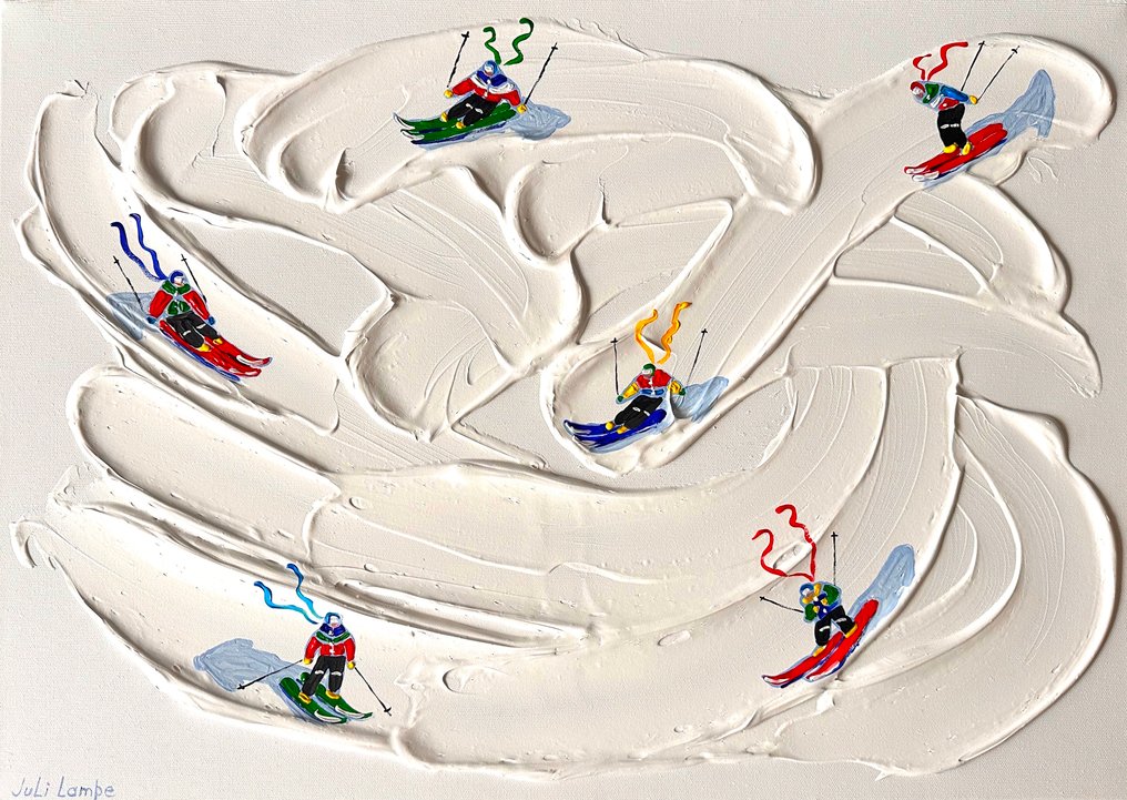 Juli Lampe (1980) - Ski Lovers in the snowy expanses Dolomites. #1.0