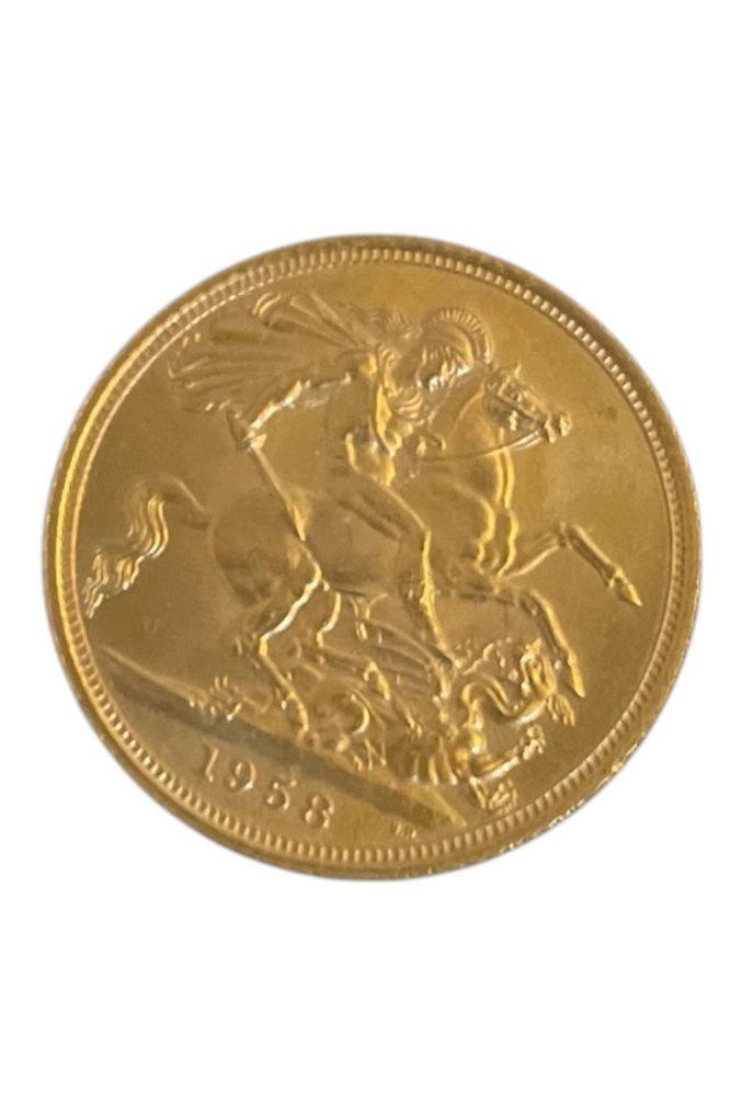 Yhdistynyt kuningaskunta. Isabel II. Sovereign 1958 #1.0