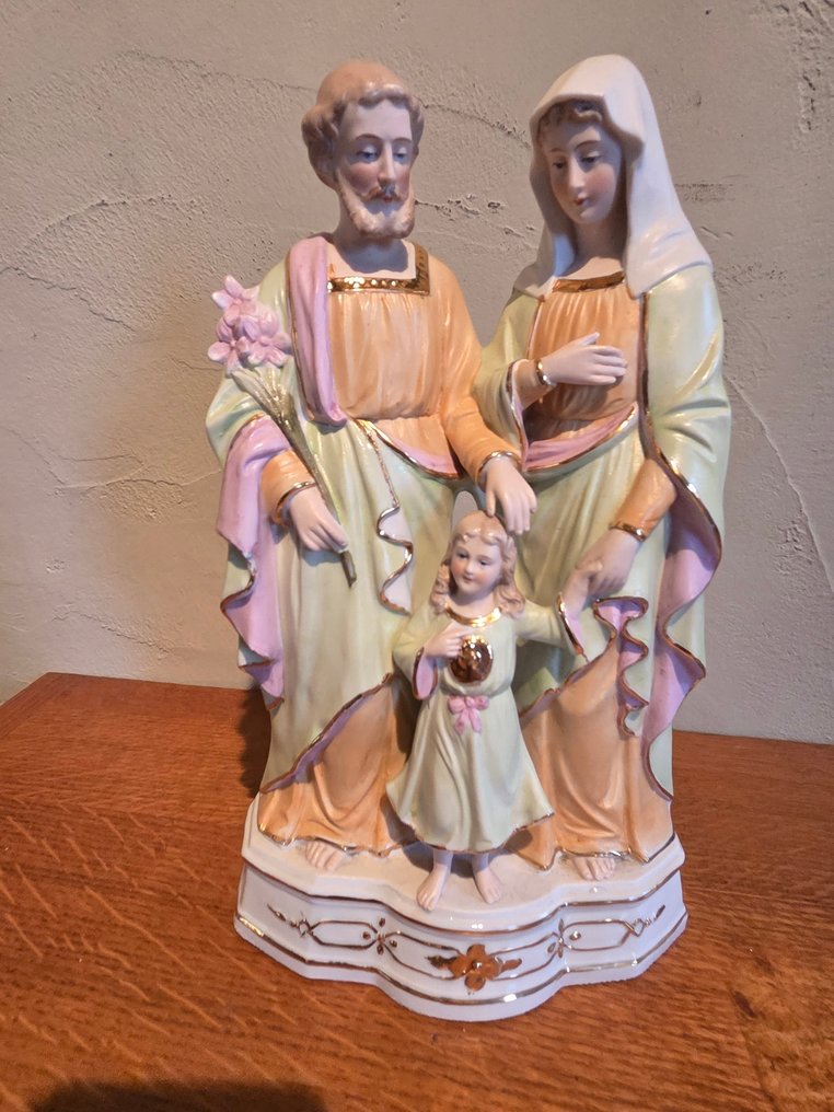 Beeld - Pyhä perhe - 27 cm - Lasittamaton posliini - 20. vuosisata #1.0