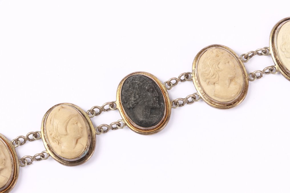 No reserve price - Bracelet Silver - 7 cameo's #1.0