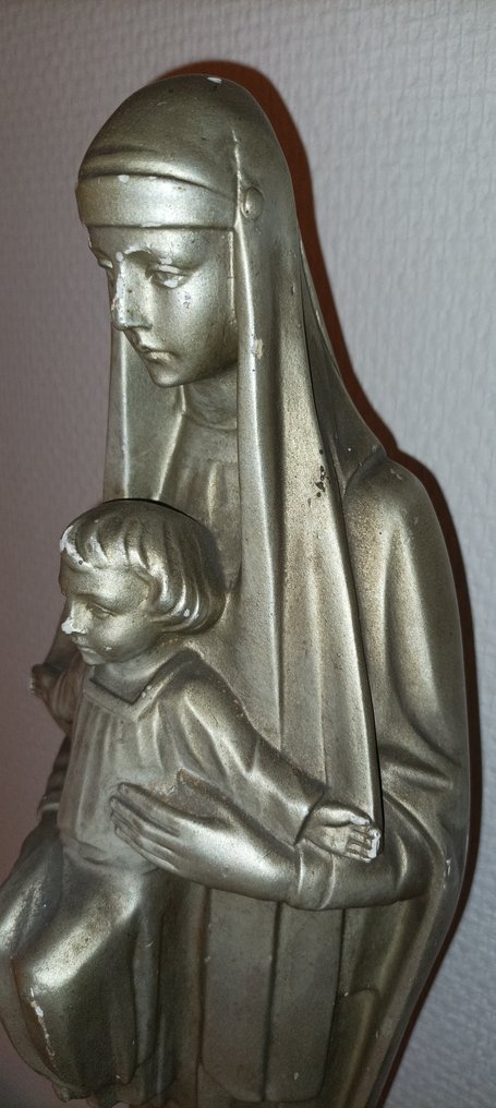 Jean Carl - Αγαλματίδιο, Heilige Maria met Kind - 45 cm - Γύψος #2.1