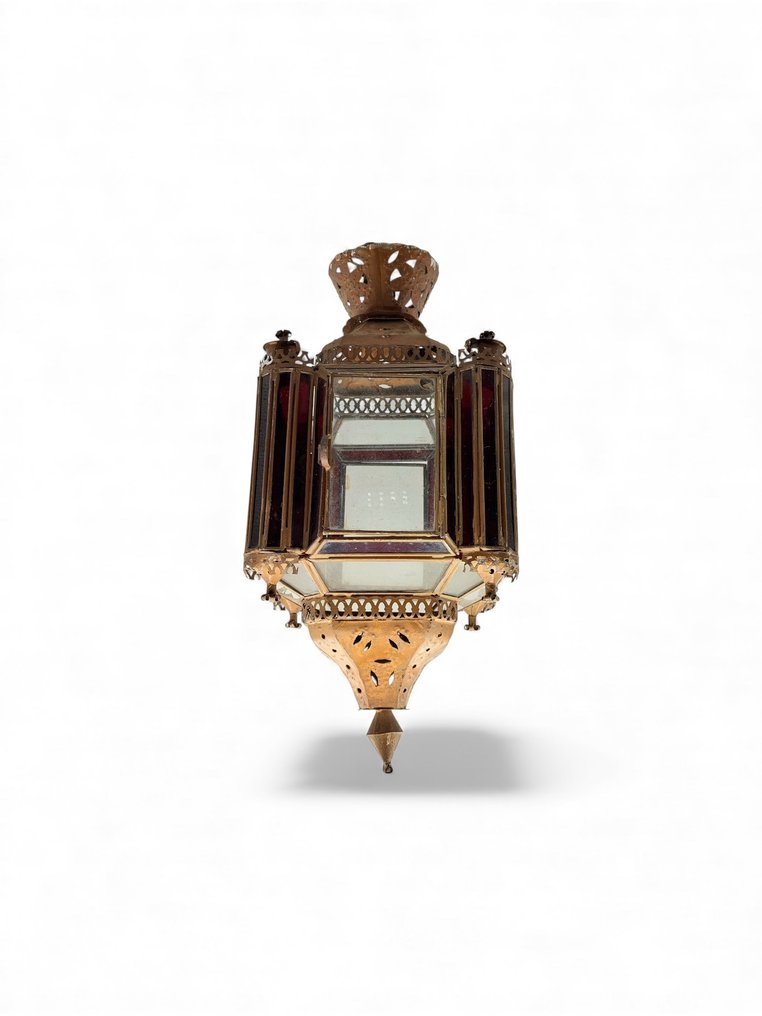 Lampe à suspendre - Laiton, Glacis - lampe de plafond #1.0