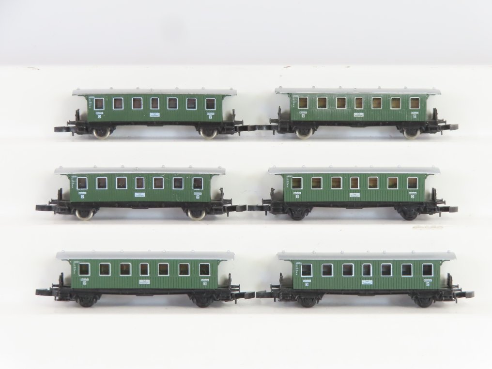 Märklin Z - 8700 - Modelltog passasjervogn (6) - 6x 2-etasjes passasjerskip, 2. klasse, 4051Stg - DB #1.0