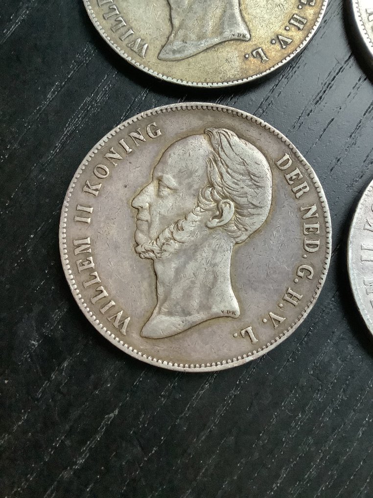 Nederland. Willem II. 2 1/2 Gulden 1845-1849  (Ingen reservasjonspris) #4.3