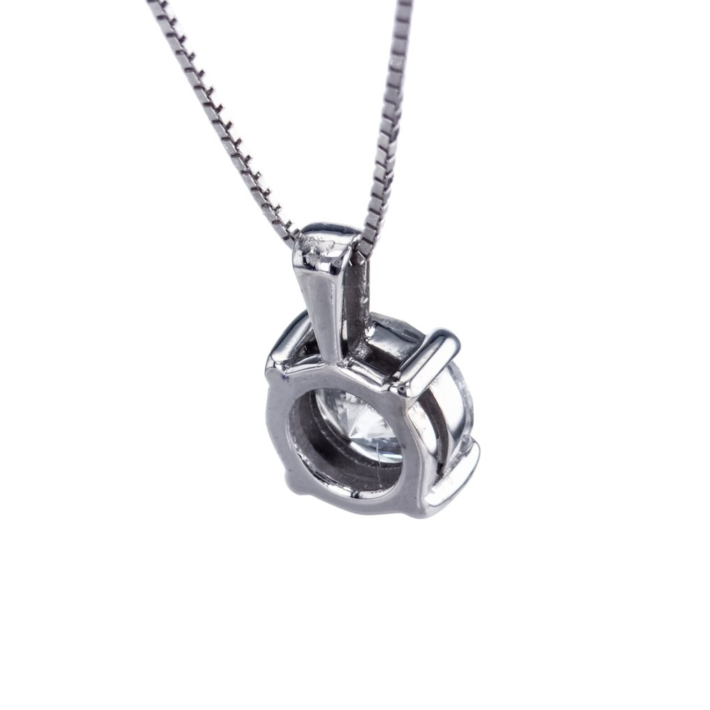 Zonder minimumprijs - Halsketting - 14 karaat Witgoud -  1.02ct. tw. Diamant (Natuurlijk) #3.2