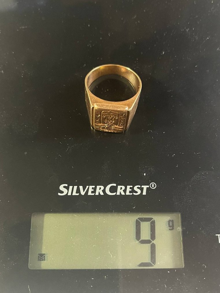 Δαχτυλίδι με σφραγίδα - 18 καράτια Κίτρινο χρυσό - S.XIX Χαραγμένο χρυσό #4.3