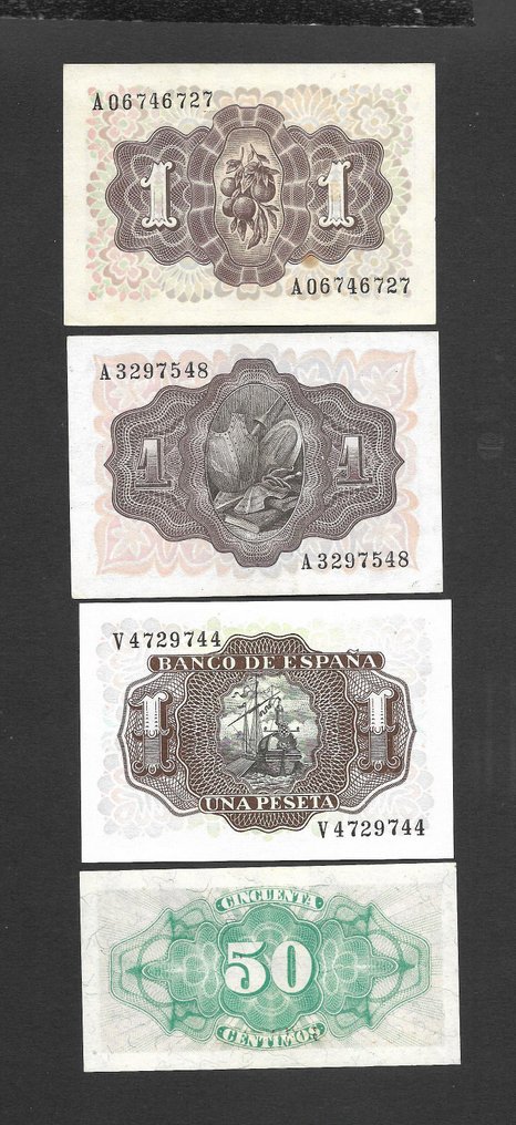 Spania. - 10 Banknotes - various dates (Fără preț de rezervă) #2.1