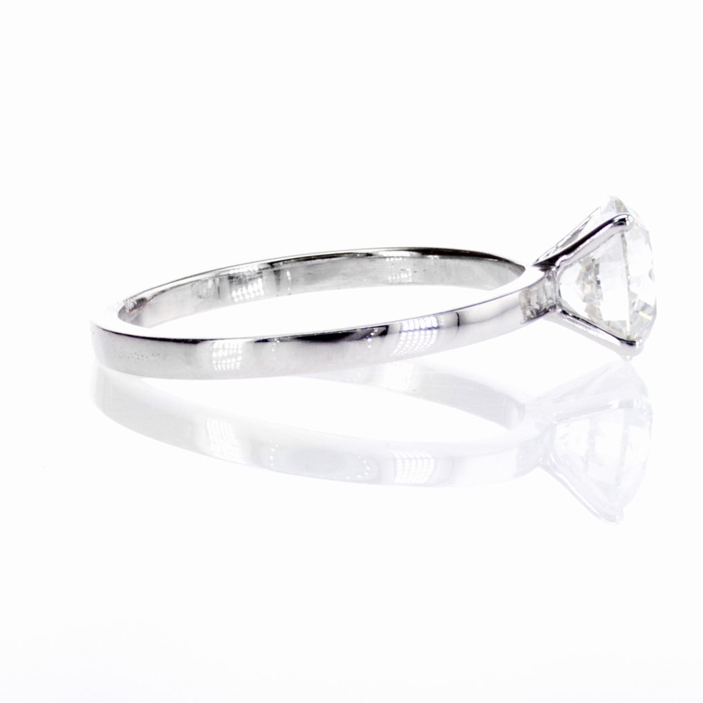 没有保留价 - 订婚戒指 - 14K包金 白金 - 1.75ct. tw. 钻石 (天然) #4.3