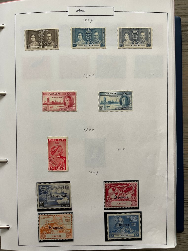 Aden, Mauritius, Seychelles, and Zanzibar. 1860/2009 - Collection of homemade sheets in a ring binder. #1.0