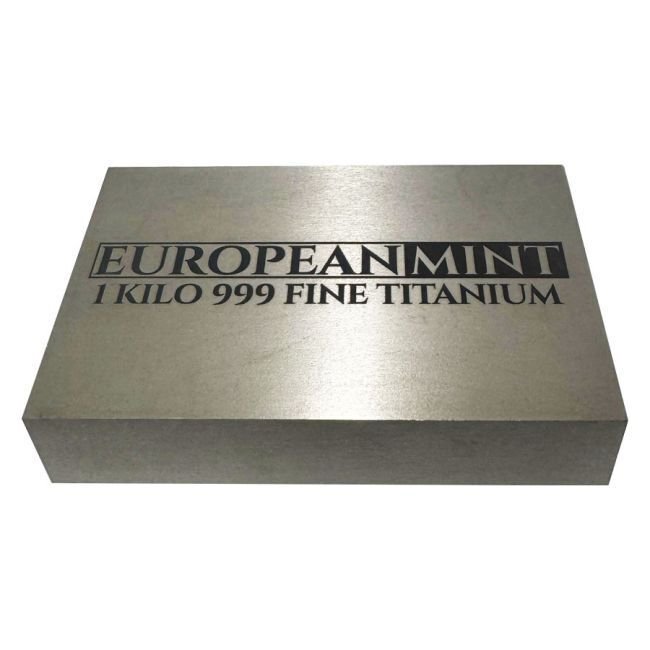 Lot 5 x European Mint - Bar - Titanium - 1 kg 999 Fine Titanium #1.0