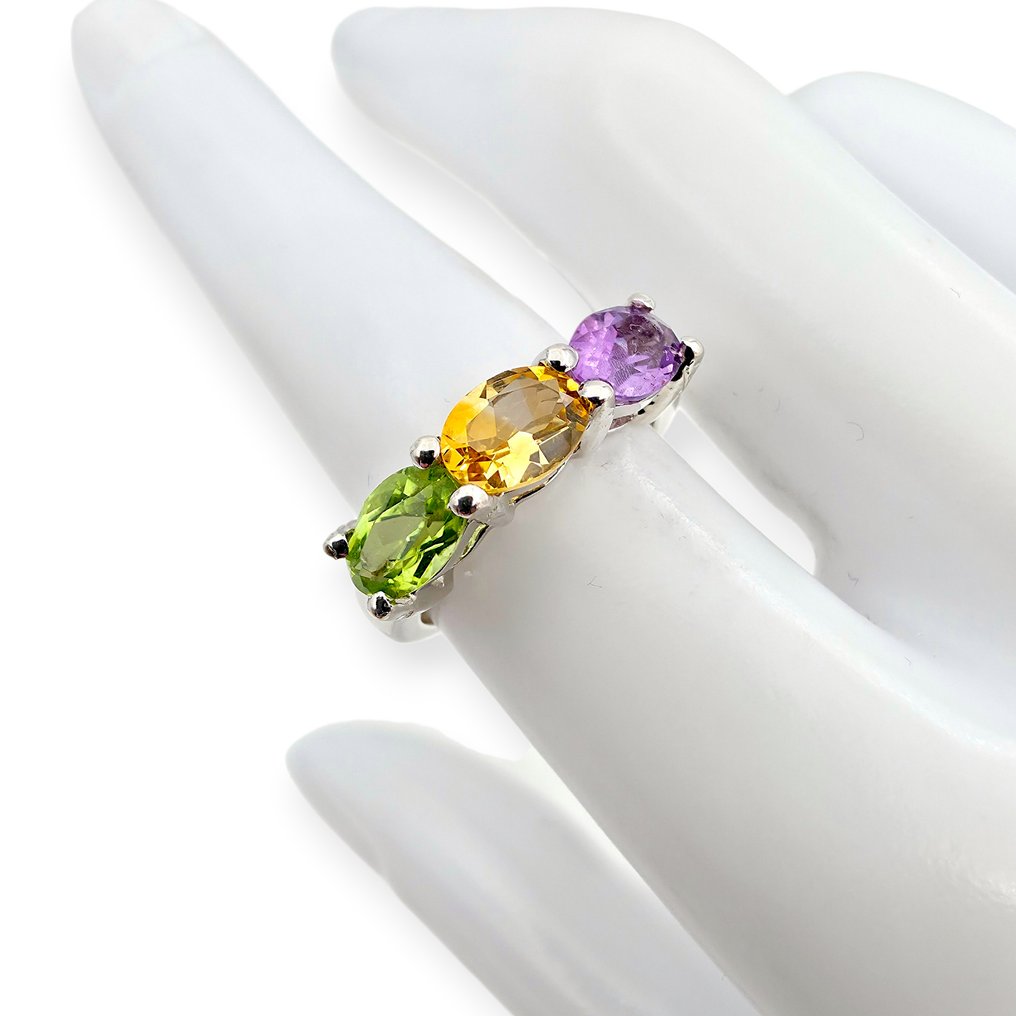 Sem preço de reserva - Anel Prata - (Certificado) #2.1