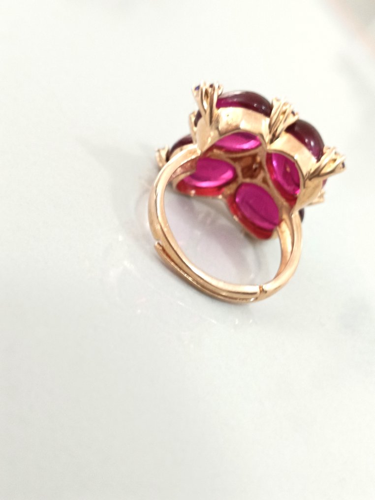 No reserve price - Ring Silver Ruby - Amethyst #2.1