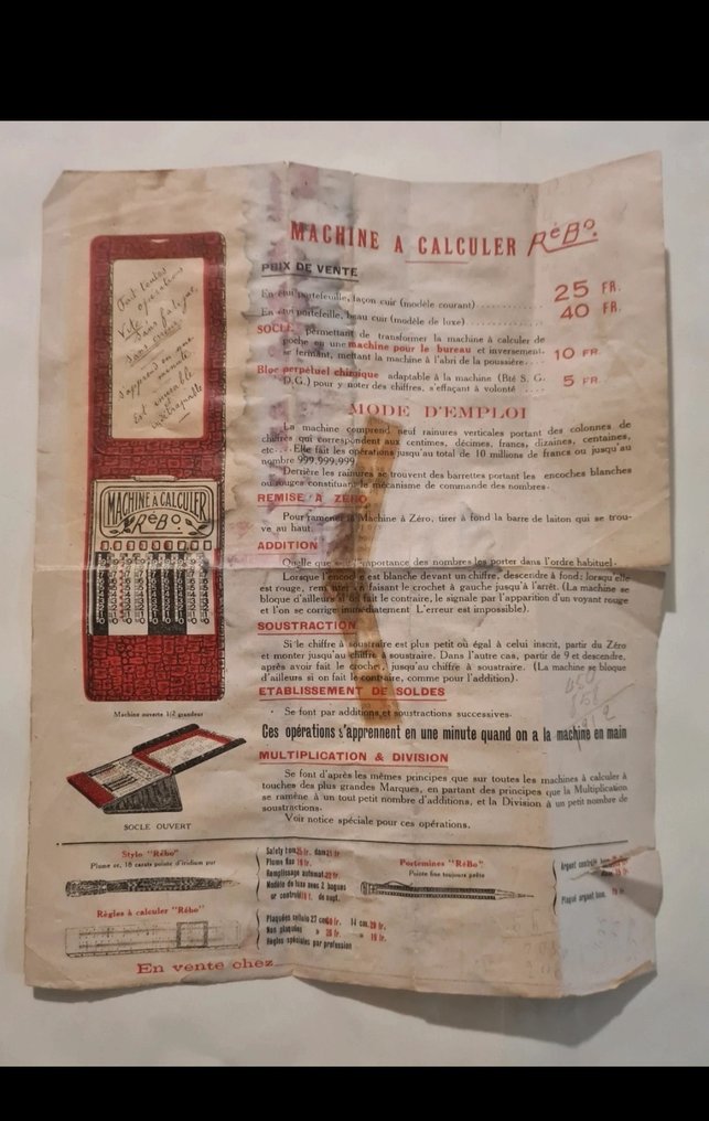 Rèbo - Calcolatrice - 1910-1920 #4.3