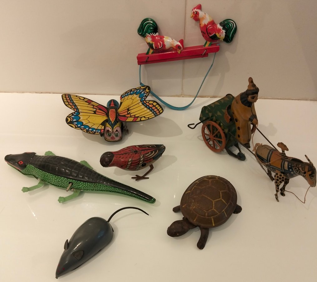 Hiro / Rico / Bell - Τσίγκινο παιχνίδι - 7x Animals - 1960-1970 - Ιαπωνία, Ισπανία, Ιταλία κ.ά. #1.0