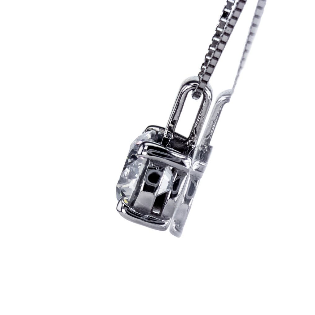 Zonder minimumprijs - Halsketting - 14 karaat Witgoud -  1.02ct. tw. Diamant (Natuurlijk) #2.1