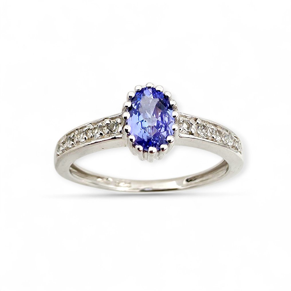 Senza prezzo di riserva - Anello Argento - Tanzanite (Certificata) #1.0