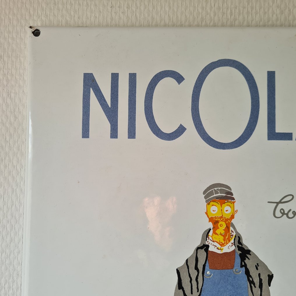 Nicolas - fines bouteilles - D'après DRANSY - Πινακίδα - Σμάλτο #4.3