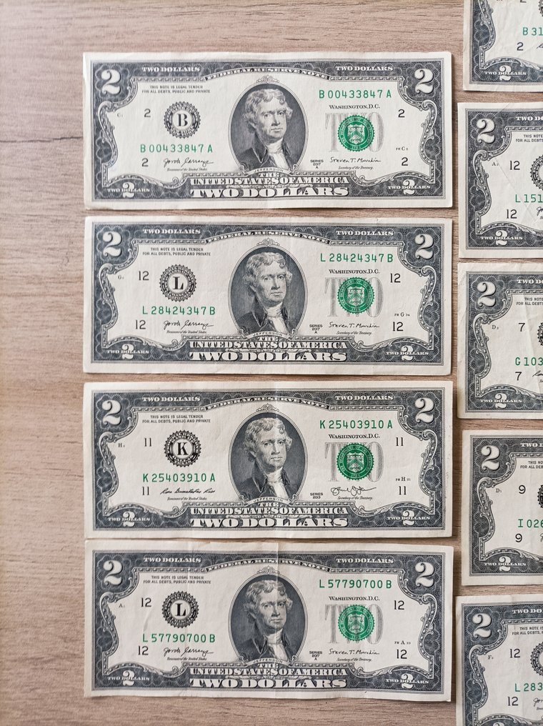 Statele Unite ale Americii. - 25 x 2 Dollars - various dates (Fără preț de rezervă) #1.0