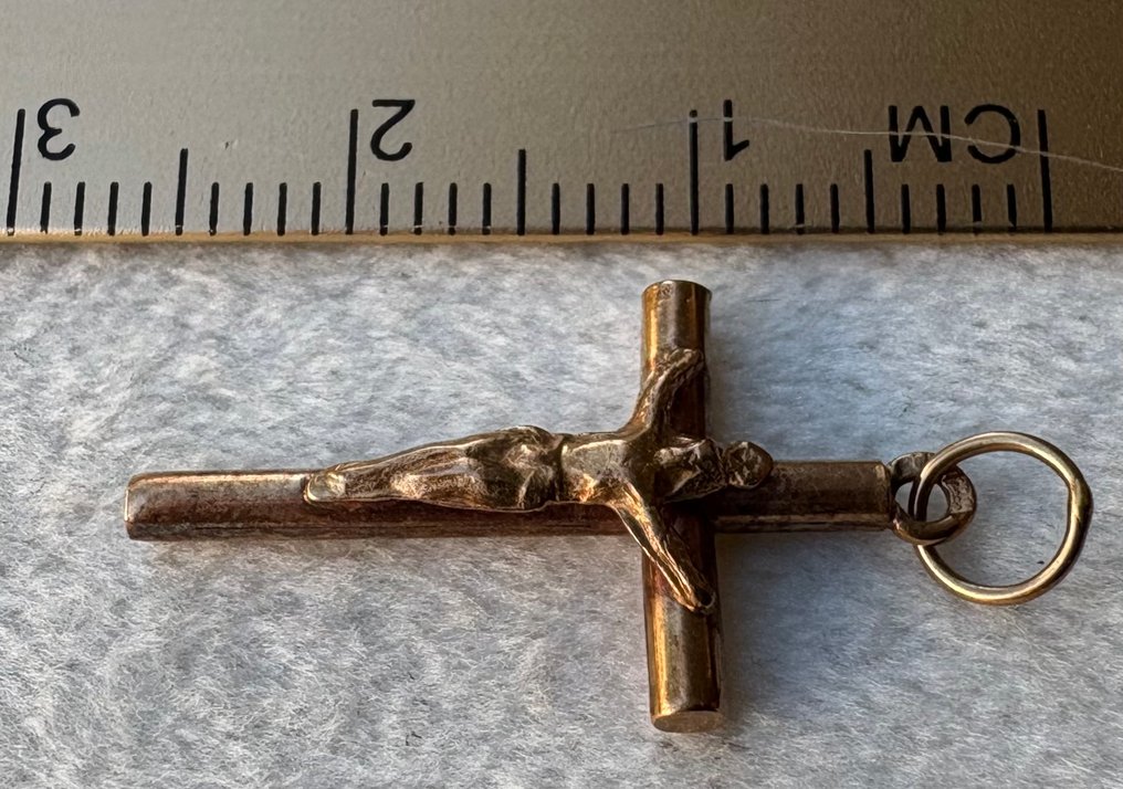 Sans prix de réserve - Pendentif en forme de croix - 19,2 carats Or jaune #4.3