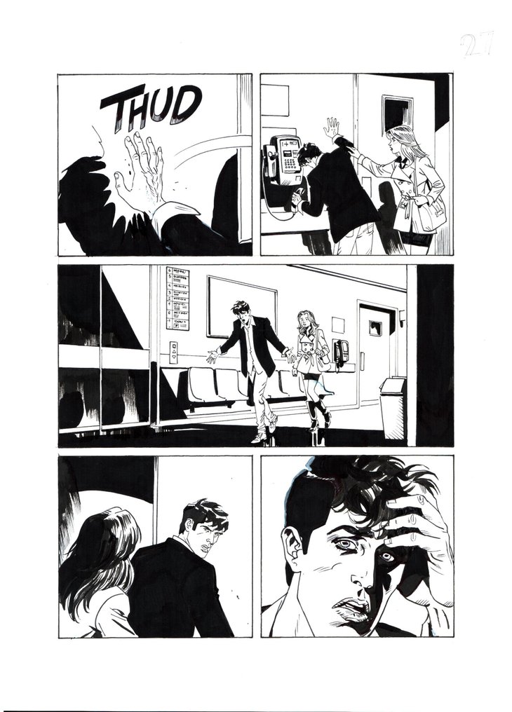 Di Vincenzo, Maurizio - 1 Original page - Dylan Dog Maxi #23 - "Chiuso nell'incubo" - 2015 #1.0