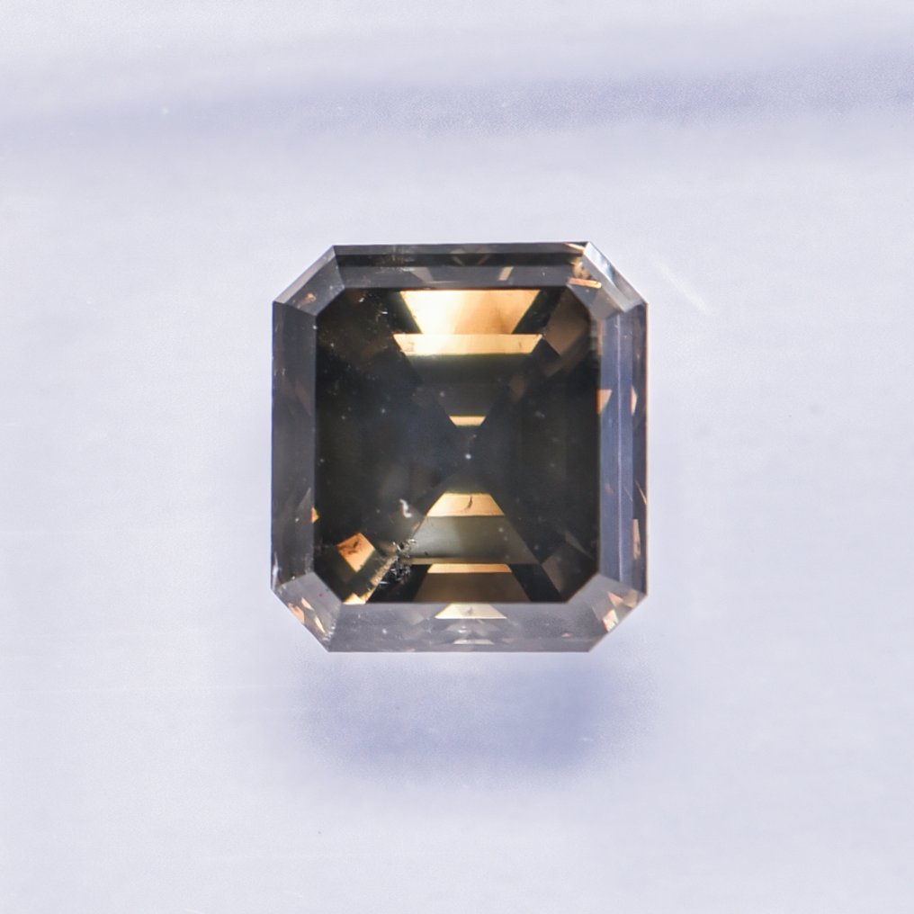 Ei pohjahintaa - 1 pcs Timantti (Luonnonvärinen) - 1.09 ct - Smaragdi - Fancy deep Vihertävä, Rusehtava Keltainen - SI2 - Kansainvälinen gemologinen instituutti (IGI) - VG VG #1.0