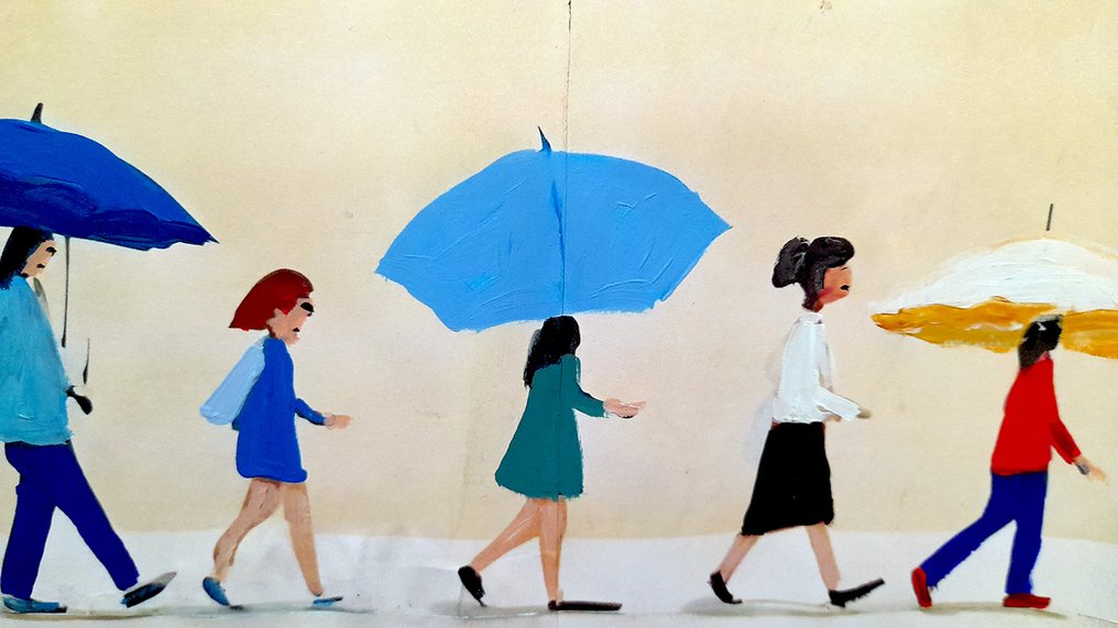 Giorgio Stocco - People walking 60- opera unica #3.2